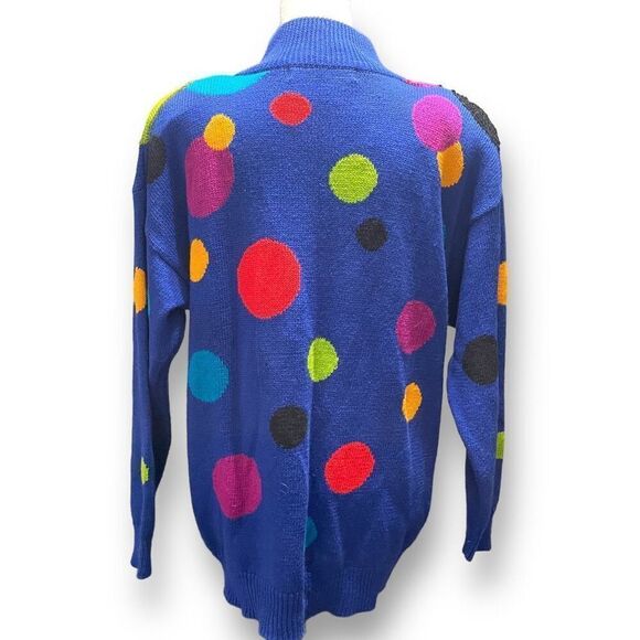 I. B. Diffusion Women's Vintage Rib Knit‎ Sequin Embellished Sweater Blue Medium - Picture 2 of 9